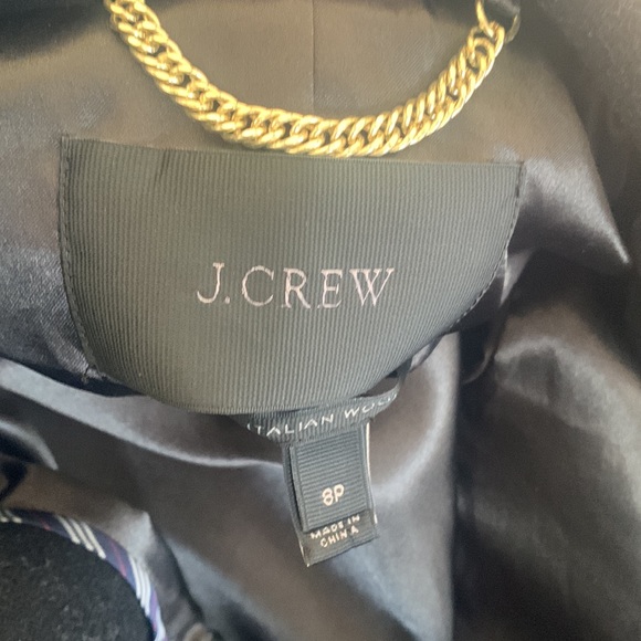 EUC jcrew 8/8P black Cocoon coat Italian stadium-cloth wool - Picture 6 of 15